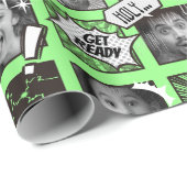 Stripversie Uw Gezicht Wrapping Papier (Rol Hoek)