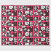 Stripversie Uw Gezicht Wrapping Papier (Vlak)