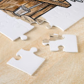 Stripvogel bij viskraam legpuzzel (Zijkant)