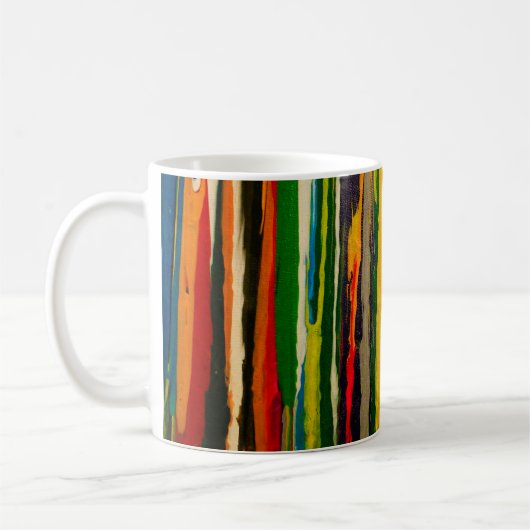 Stripy abstracte kunst mok (Links)