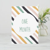 Stripy Baby Milestone-kaarten Kaart (Staand voorkant)