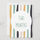 Stripy Baby Milestone-kaarten Kaart (Achterkant)