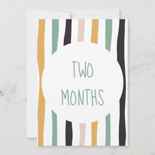 Stripy Baby Milestone-kaarten Kaart (Achterkant)