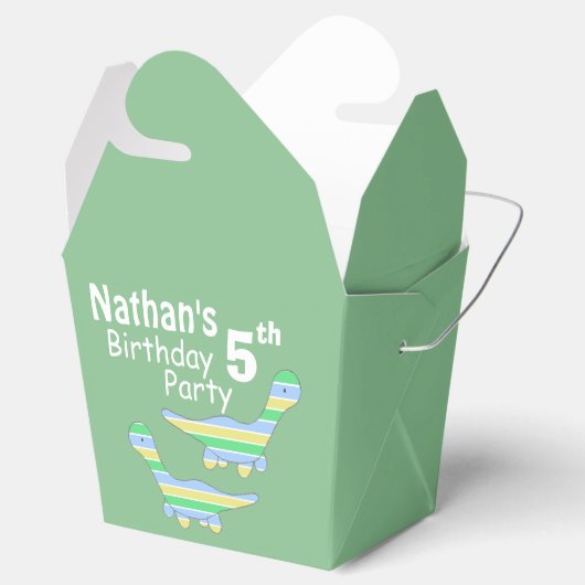 Stripy Dinosaur Bedankdoosjes (Geopend)