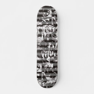 Stripy Graffiti Skateboard