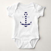 Stripy nautisch anker romper (Voorkant)