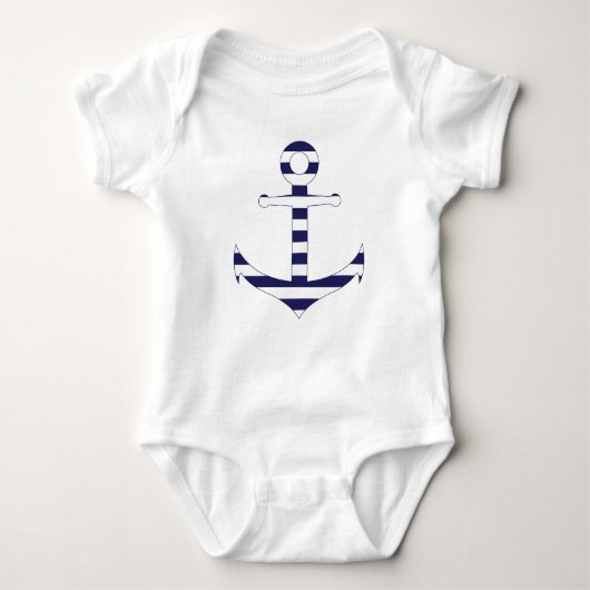 Stripy nautisch anker romper (Voorkant)