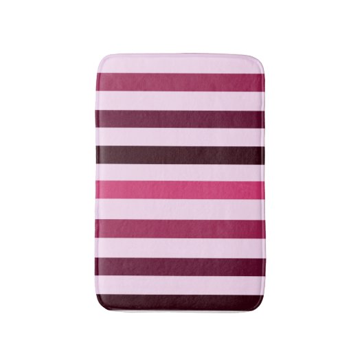 Stripy rood roze badmat (Voorkant Verticaal)
