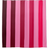 Stripy rood roze douchegordijn (Voorkant)