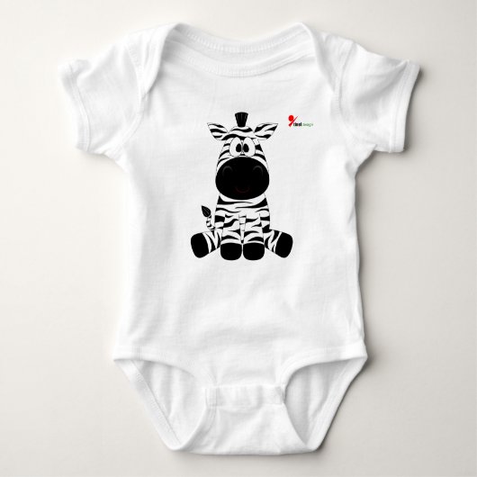 Stripy Zebra Baby Bodysuit (Voorkant)