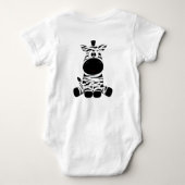 Stripy Zebra Baby Bodysuit (Achterkant)