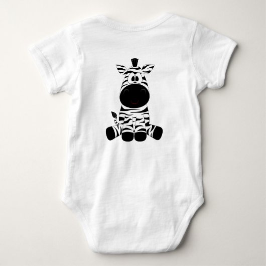 Stripy Zebra Baby Bodysuit (Achterkant)
