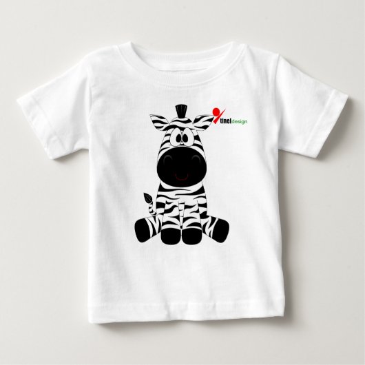 Stripy Zebra Baby T-shirt (Voorkant)