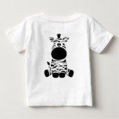 Stripy Zebra Baby T-shirt (Achterkant)