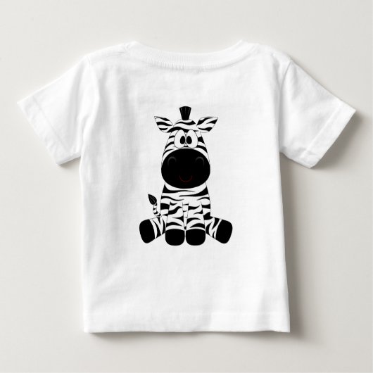 Stripy Zebra Baby T-shirt (Achterkant)