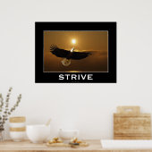 STRIVE ~ Flying Bald Eagle Motivatie Poster (Keuken)