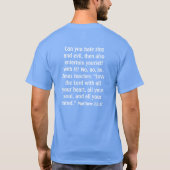 Strive om in te gaan (witte tekst op blauw shirt) t-shirt (Achterkant)