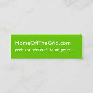 Strivin om groen te zijn - profielkaart mini visitekaartje