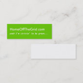 Strivin om groen te zijn - profielkaart mini visitekaartje (Voorkant / Achterkant)