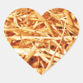 Stro, abstract ontwerp hart sticker