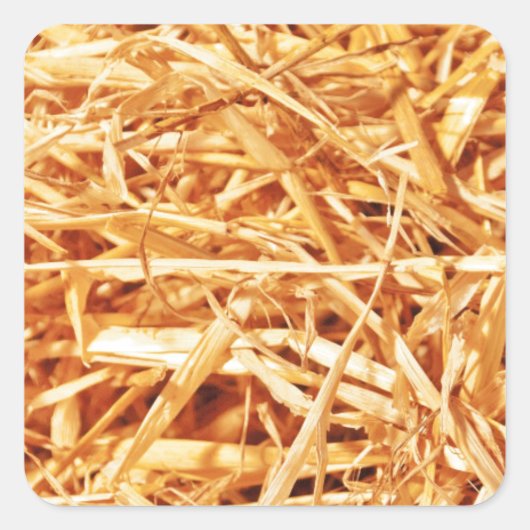 Stro, abstract ontwerp vierkante sticker (Voorkant)