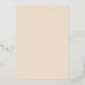 Stro Beige Save the Date Roze Goud Folie Uitnodiging (Achterkant)