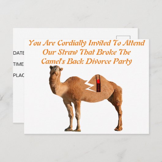 Stro die de Kaart van de kameel brak (Voorkant / Achterkant)