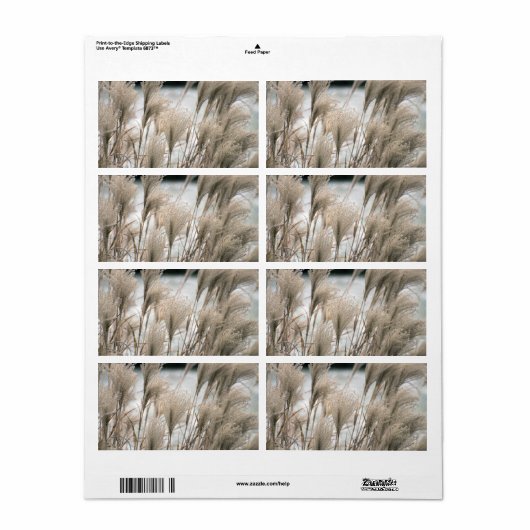 Stro in de winter etiket (Full Sheet)