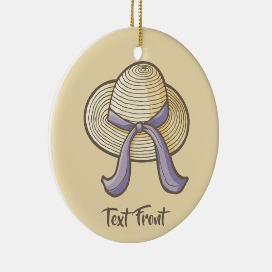 Stro Pet Beige Keramisch Ornament (Rechts)