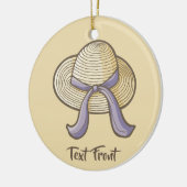 Stro Pet Beige Keramisch Ornament (Links)