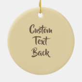 Stro Pet Beige Keramisch Ornament (Achterkant)