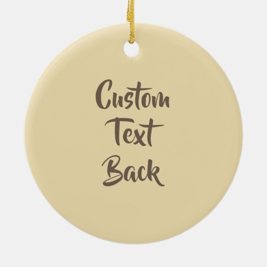 Stro Pet Beige Keramisch Ornament (Achterkant)