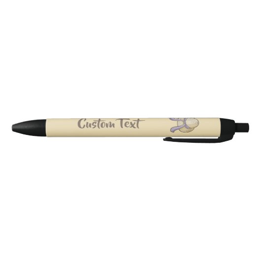 Stro Pet Beige Zwarte Inkt Pen (Bodem)