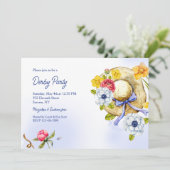 Stro Pet Derby Party Invitations Kaart (Staand voorkant)