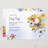 Stro Pet Derby Party Invitations Kaart (Voorkant / Achterkant)