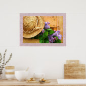 Stro Pet en lavender Flowers Fotografie Art Poster (Keuken)