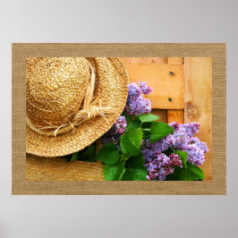 Stro Pet en lavender Flowers Fotografie Art Poster