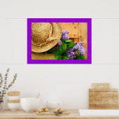 Stro Pet en lavender Flowers Fotografie Art Poster (Keuken)