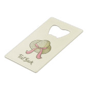 Stro Pet Geel Creditkaart Flessenopener (Achterkant Gekanteld)