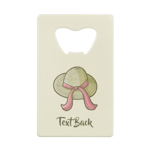 Stro Pet Geel Creditkaart Flessenopener (Achterkant)