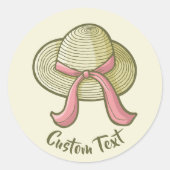 Stro Pet Geel Ronde Sticker (Voorkant)