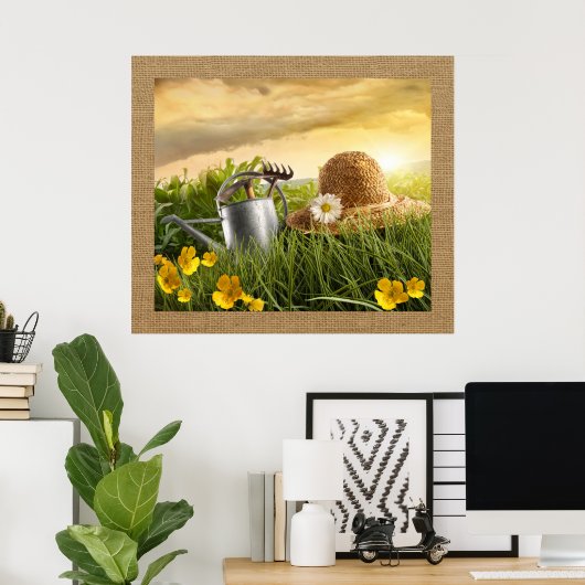 Stro Pet in Poster voor weide fotografie (Thuiskantoor)