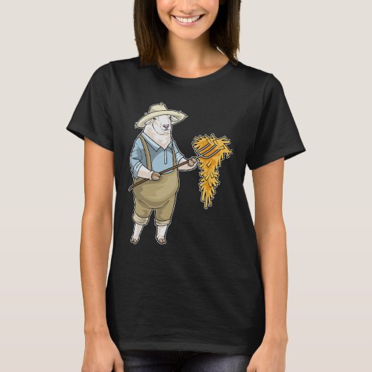 stro van schapenhouderij t-shirt (Voorkant)