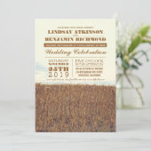 Strobaal rustieke land huwelijksuitnodiging kaart (Staand voorkant)