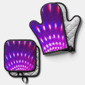 Strobe Light Design Oven Mitt & Pot Houder Set (Voorkant / Achterkant)