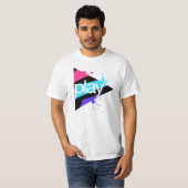 StrobeNetRecords Black Play Button Logo T-Shirt (Voorkant volledig)