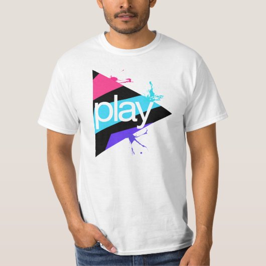 StrobeNetRecords Black Play Button Logo T-Shirt (Voorkant)