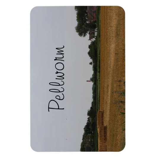 Strohballen Erntezeit auf Pellworm Magneet (Verticaal)