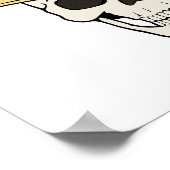 Strohoed Skull Design Poster Downloadbaar (Hoek)