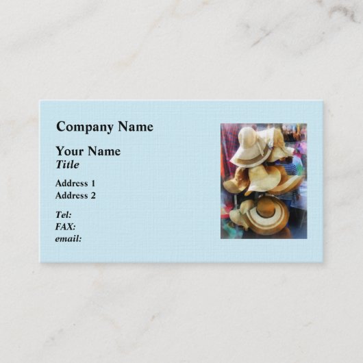 Strohoeden Visitekaartje (Voorkant)